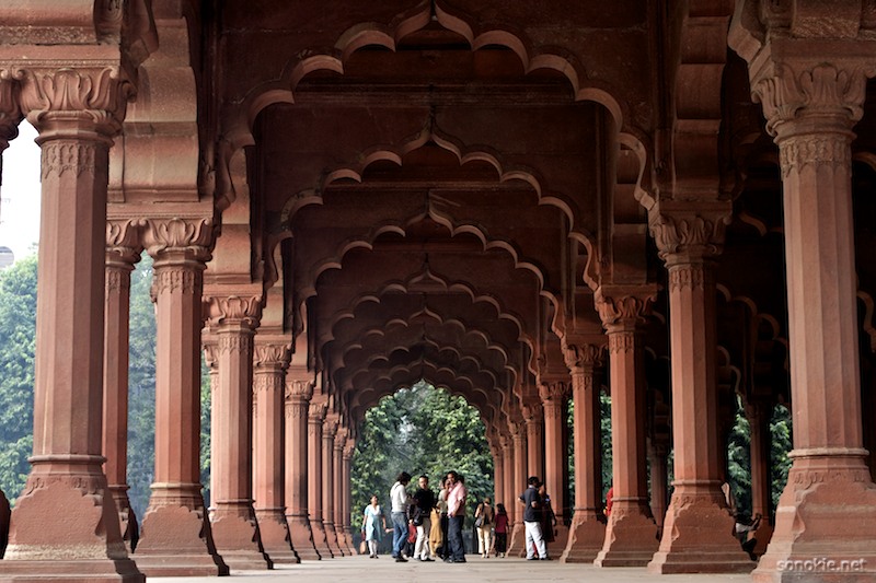 red pillars