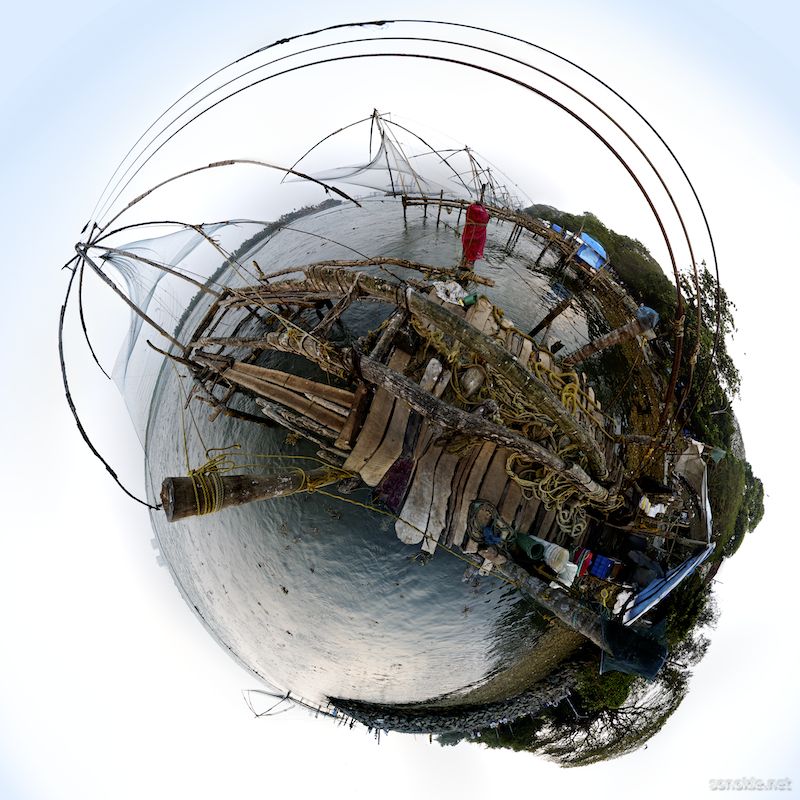 chinese fishing net panorama