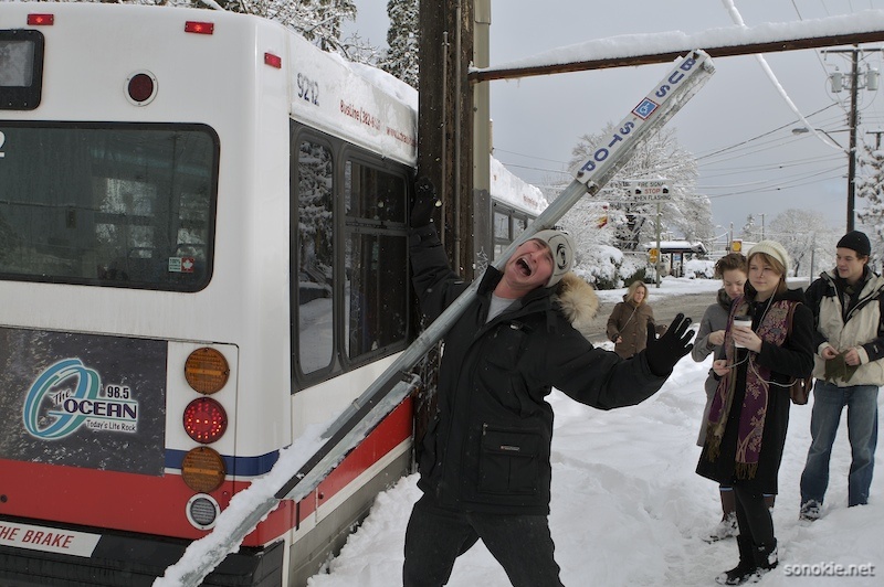 stuck bus